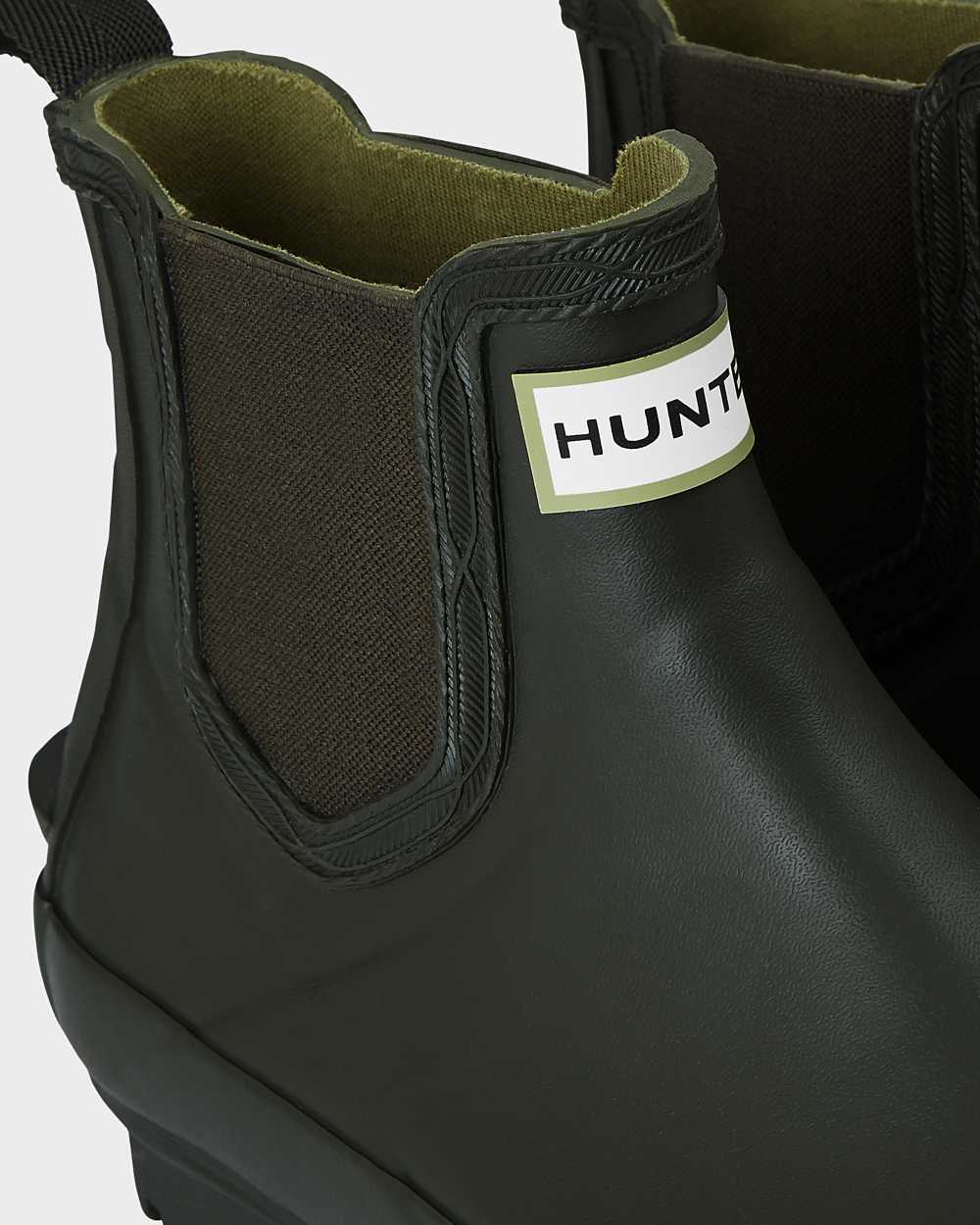Hunter Norris Technical Women's Chelsea Boots NZ-58824N Dark Olive